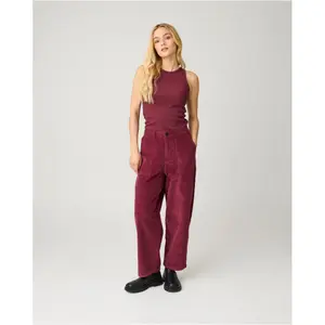 Velvet Chino Trousers Women KnowledgeCotton Apparel image-1