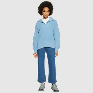 Women's Merino 1/2 Zip Pullover KnowledgeCotton Apparel RWS image-2