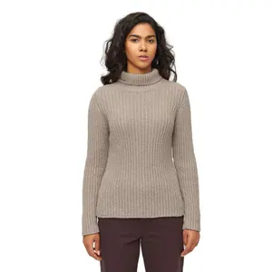 Women's turtleneck sweater KnowledgeCotton Apparel Mouline OCS/Vegan image-2