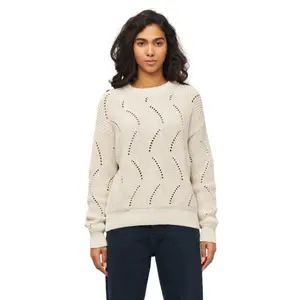 Women's Cotton Cable Sweater KnowledgeCotton Apparel image-1