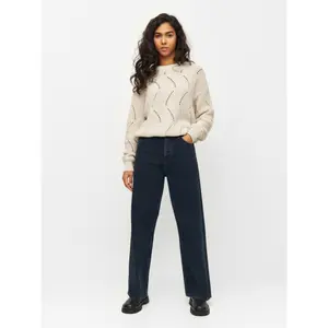 Women's Cotton Cable Sweater KnowledgeCotton Apparel image-2