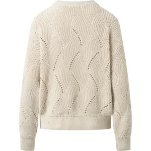 Women's Cotton Cable Sweater KnowledgeCotton Apparel image-3