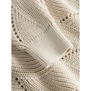 Women's Cotton Cable Sweater KnowledgeCotton Apparel image-6