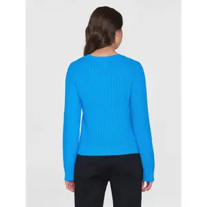 Women's round neck sweater KnowledgeCotton Apparel Knitted OCS/Vegan image-4