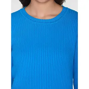 Women's round neck sweater KnowledgeCotton Apparel Knitted OCS/Vegan image-1