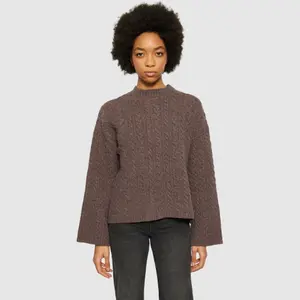 Women's Lambswool Sweater KnowledgeCotton Apparel RWS image-1