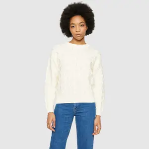 Women's Cotton Cable Sweater KnowledgeCotton Apparel GOTS/Vegan image-1