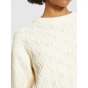 Women's Cotton Cable Sweater KnowledgeCotton Apparel GOTS/Vegan image-4