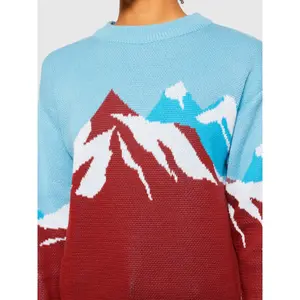 Women's round neck sweater KnowledgeCotton Apparel Mountain Jacquard image-4