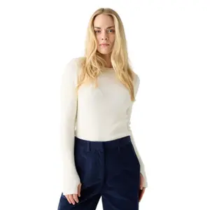 Merino Ribbed Knit Jumper Women's KnowledgeCotton Apparel RWS image-2