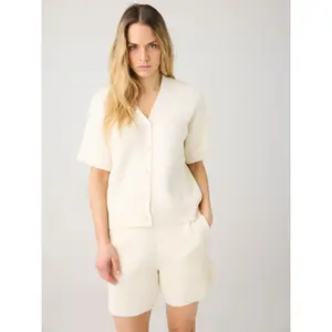 Women's short sleeve cardigan KnowledgeCotton Apparel image-1