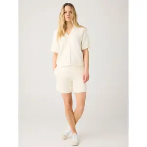 Women's short sleeve cardigan KnowledgeCotton Apparel image-2