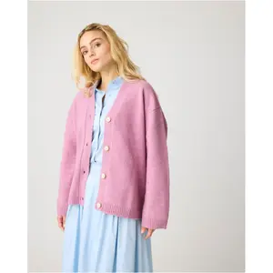 Cardigan aus Boucle-Wolle Damen KnowledgeCotton Apparel image-3