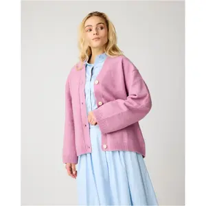 Cardigan aus Boucle-Wolle Damen KnowledgeCotton Apparel image-1