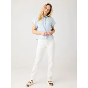 Aster Linen Reversible Blouse Women KnowledgeCotton Apparel image-2