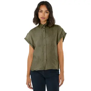 Chemisier aster met revers lin vrouw KnowledgeCotton Apparel image-1