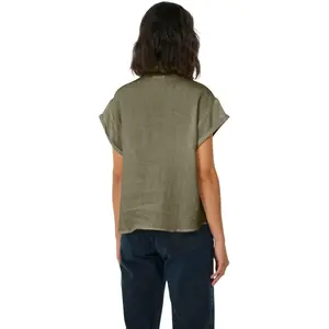 Chemisier aster met revers lin vrouw KnowledgeCotton Apparel image-4