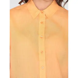 Chemisier aster met revers lin vrouw KnowledgeCotton Apparel image-3