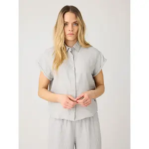 Aster Linen Reversible Blouse Women KnowledgeCotton Apparel image-1