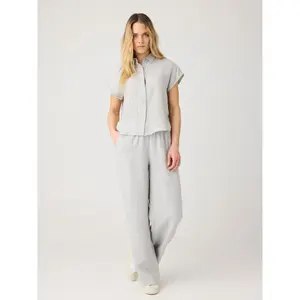 Aster Linen Reversible Blouse Women KnowledgeCotton Apparel image-2