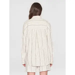 Women's long sleeve shirt KnowledgeCotton Apparel Gots/Vegan stripe image-2
