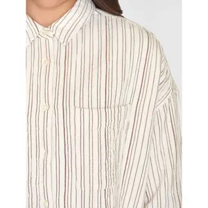 Women's long sleeve shirt KnowledgeCotton Apparel Gots/Vegan stripe image-4