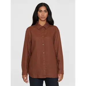 Women's long sleeve shirt KnowledgeCotton Apparel Loose Linen image-1