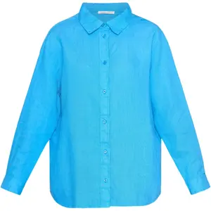 Γυναικεία πουκάμισα με μακριά μανίκια KnowledgeCotton Apparel Loose Linen image-0