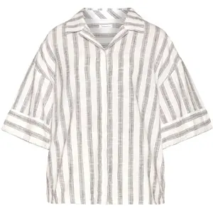 Women's blouse KnowledgeCotton Apparel Loose Stripe GOTS/Vegan image-0