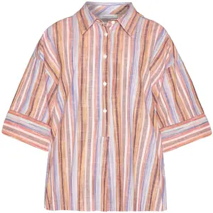 Women's blouse KnowledgeCotton Apparel Loose Stripe GOTS/Vegan image-0