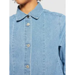 Women's long-sleeved denim shirt KnowledgeCotton Apparel GOTS/Vegan image-4
