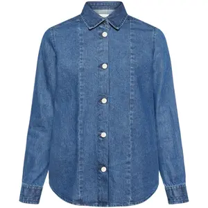 Women's long-sleeved denim shirt KnowledgeCotton Apparel GOTS/Vegan image-0