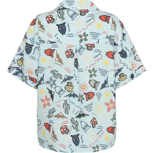 Woman's shirt KnowledgeCotton Apparel Owl Cactus AOP GOTS/Vegam image-2