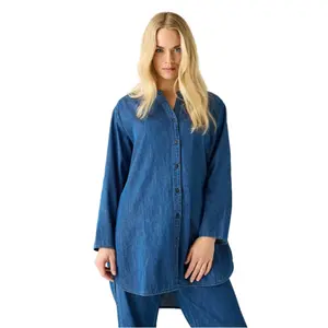 Women's denim blouse KnowledgeCotton Apparel image-1