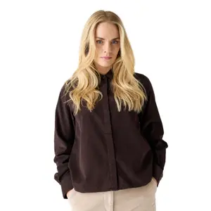 Women's Long Sleeve Velvet Shirt KnowledgeCotton Apparel image-1