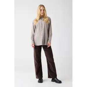 Women's Long Sleeve Flannel Shirt KnowledgeCotton Apparel Organic GOTS image-2