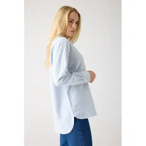 Women's long sleeve shirt KnowledgeCotton Apparel Oxford Organic GOTS image-3