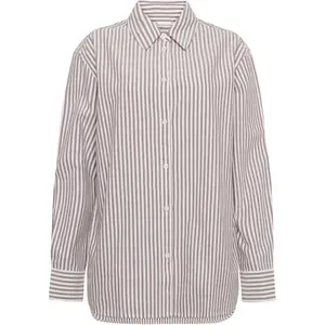 Women's long sleeve shirt KnowledgeCotton Apparel Oxford Organic GOTS image-0