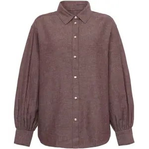 Women's Long Sleeve Flannel Shirt KnowledgeCotton Apparel Organic GOTS image-0