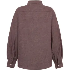 Women's Long Sleeve Flannel Shirt KnowledgeCotton Apparel Organic GOTS image-1