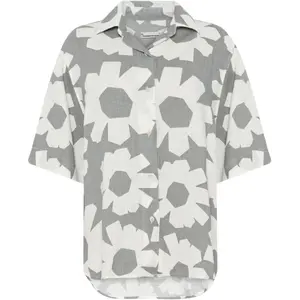 Γυναικεία πουκάμισα με σχέδια KnowledgeCotton Apparel Loose Linen Mix image-0