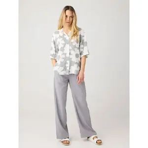 Γυναικεία πουκάμισα με σχέδια KnowledgeCotton Apparel Loose Linen Mix image-2