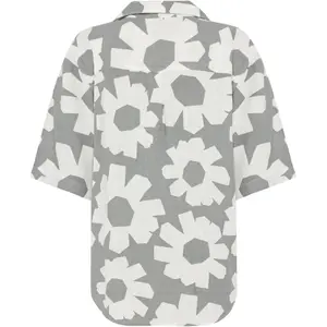 Γυναικεία πουκάμισα με σχέδια KnowledgeCotton Apparel Loose Linen Mix image-3
