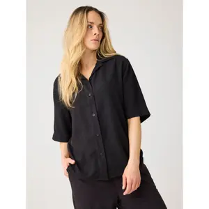 Woman's shirt KnowledgeCotton Apparel Loose Linen-mix image-3