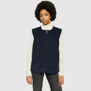 Veste sans manche femme KnowledgeCotton Apparel Irregular corduroy image-1