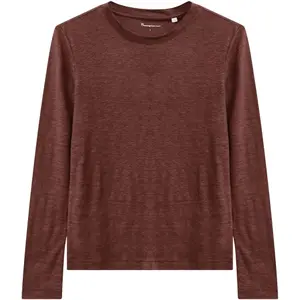 Women's long sleeve T-shirt KnowledgeCotton Apparel Linen GOTS/Vegan image-0