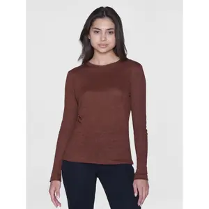 Women's long sleeve T-shirt KnowledgeCotton Apparel Linen GOTS/Vegan image-1