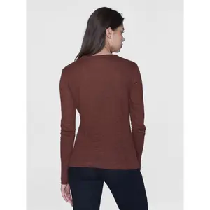 Women's long sleeve T-shirt KnowledgeCotton Apparel Linen GOTS/Vegan image-2