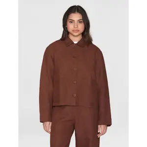 Classic Linen Shirt for Women KnowledgeCotton Apparel Gots Vegan image-1