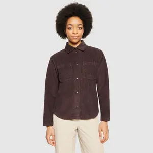 Women's long-sleeved overshirt KnowledgeCotton Apparel Irregular corduroy image-1